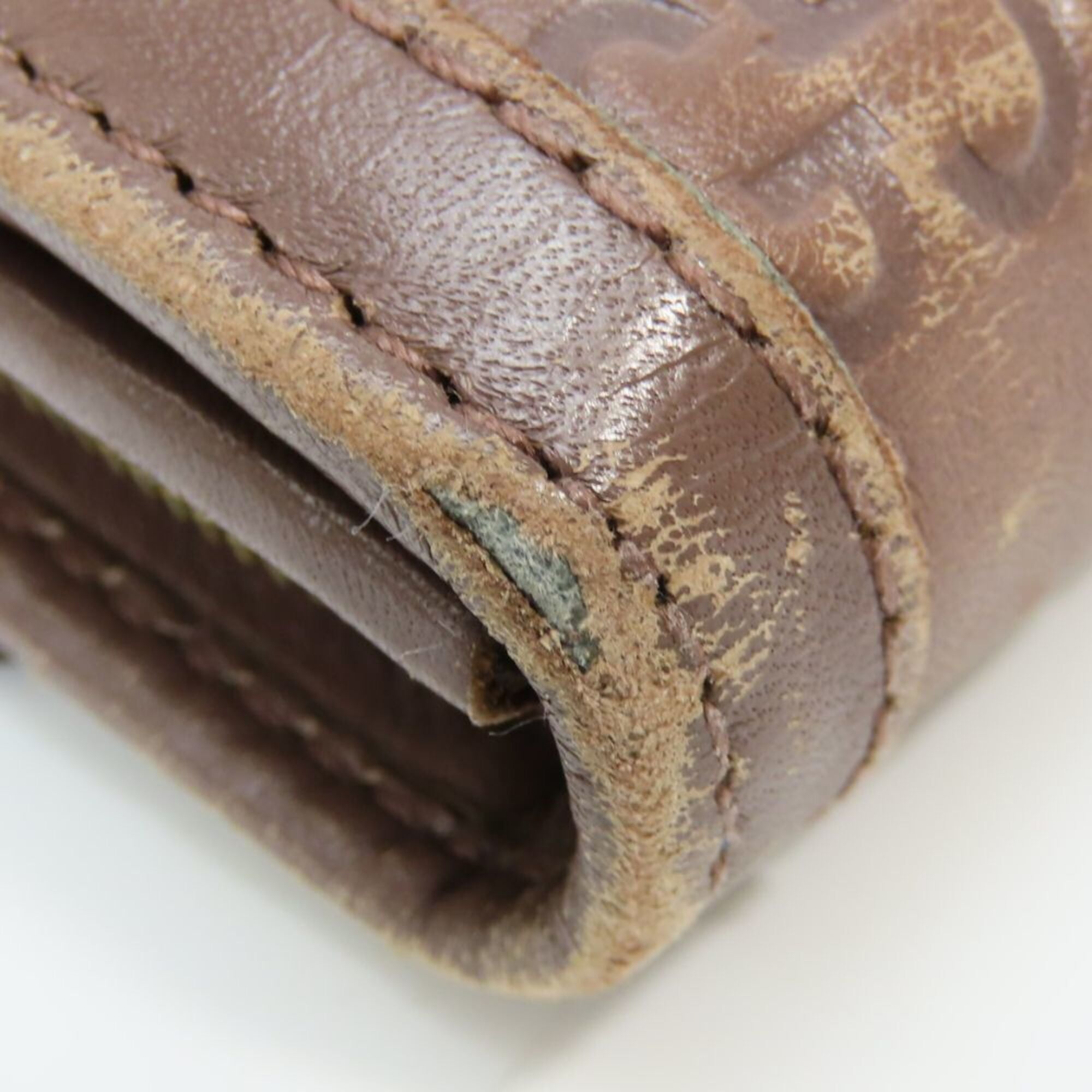 Gucci Brown Leather Long Wallet (Bi-Fold) (Pre-Owned)