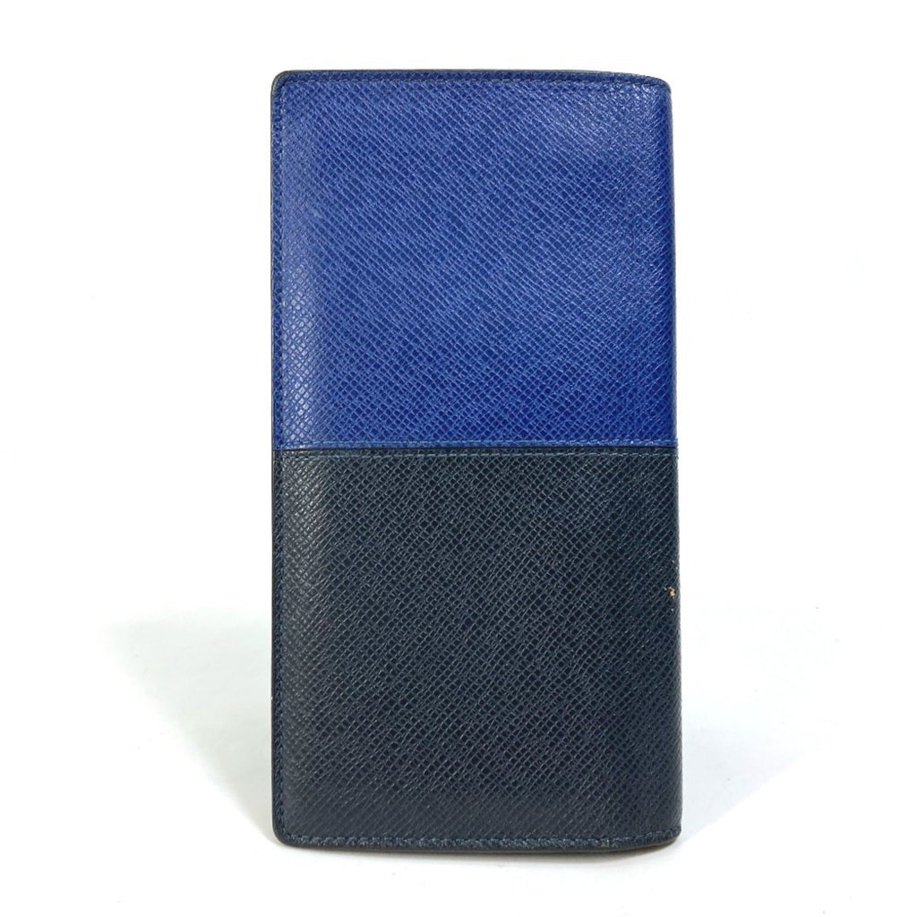 Louis Vuitton Taiga Blue Navy Taiga Leather Long Wallet