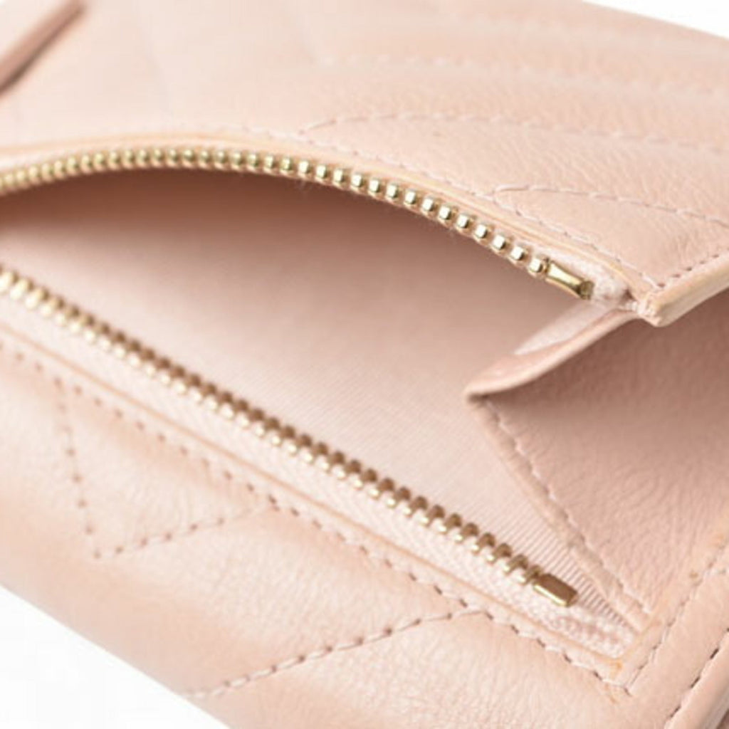 Chanel Baby Pink Leather Wallet (Tri-Fold)