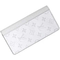 Louis Vuitton White Taiga Leather Monogram Long Wallet