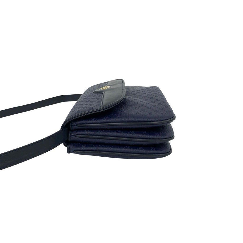 Gucci Navy Leather Pvc Pochette Shoulder Bag (Pre-Owned)