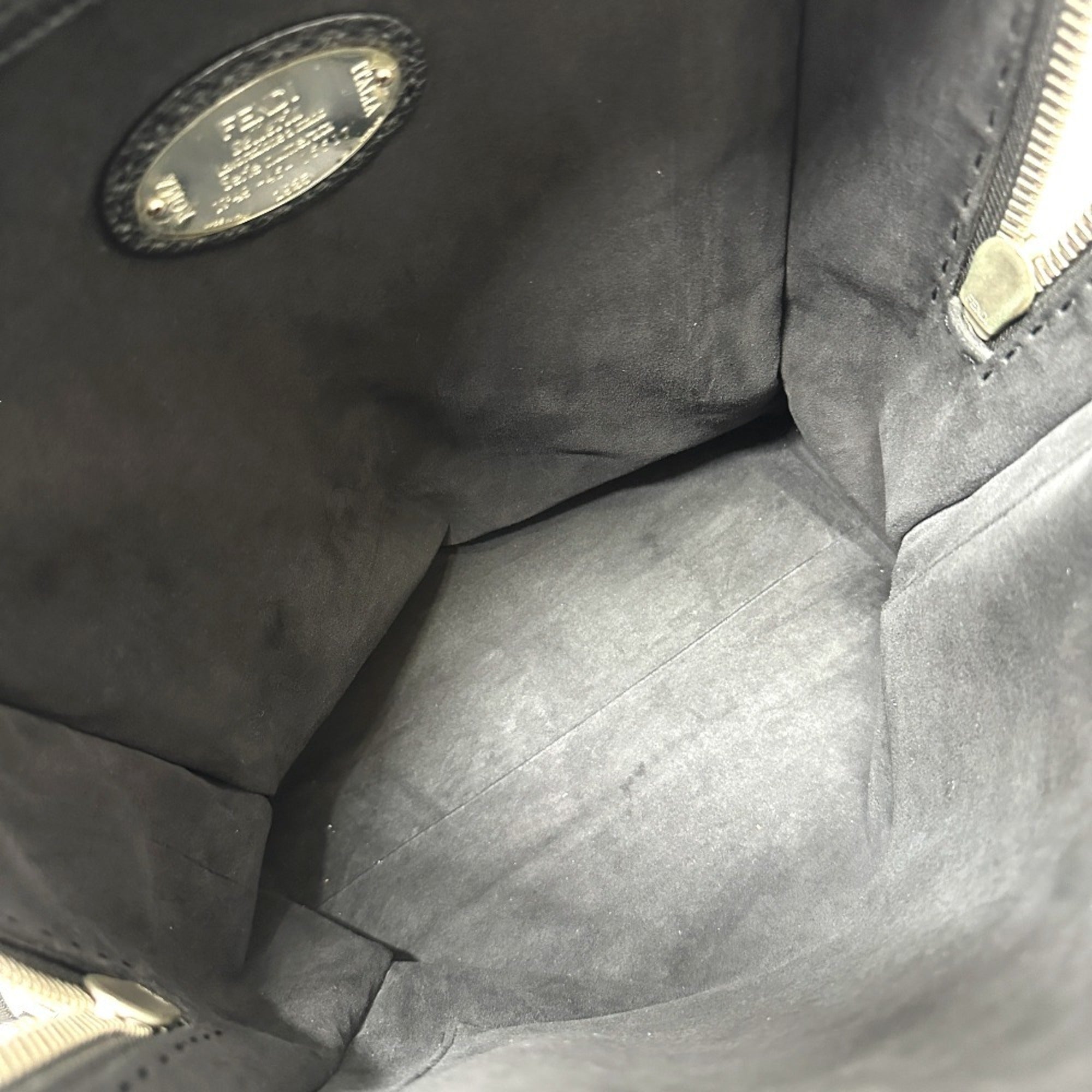 Fendi Black Leather Backpack
