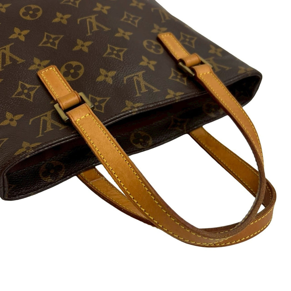 Louis Vuitton Brown Leather Pvc Handbag Tote Bag