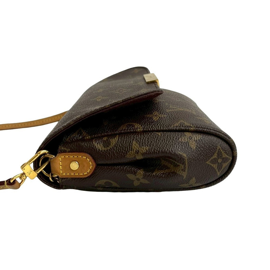 Louis Vuitton Brown Leather Pvc Handbag Pochette Shoulder Bag