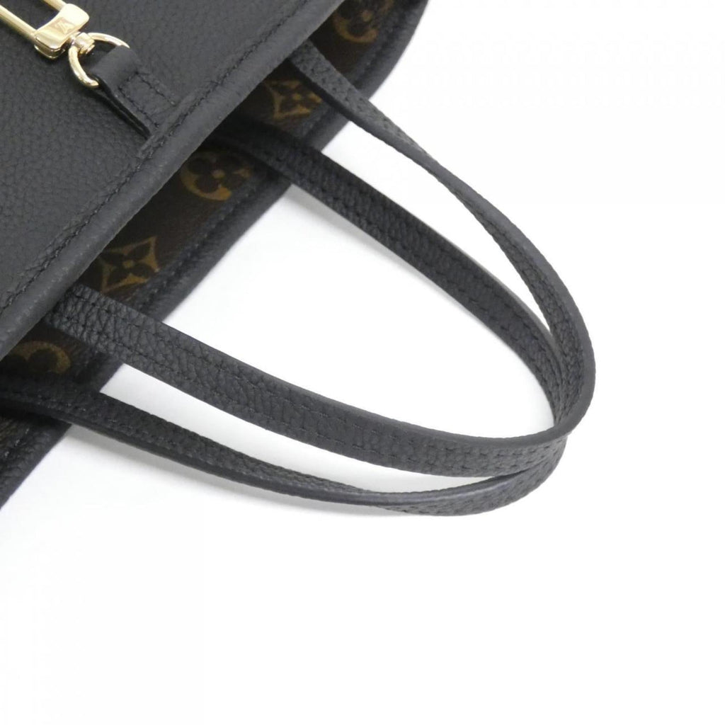 Louis Vuitton Black Marron Coated Canvas Leather Handbag