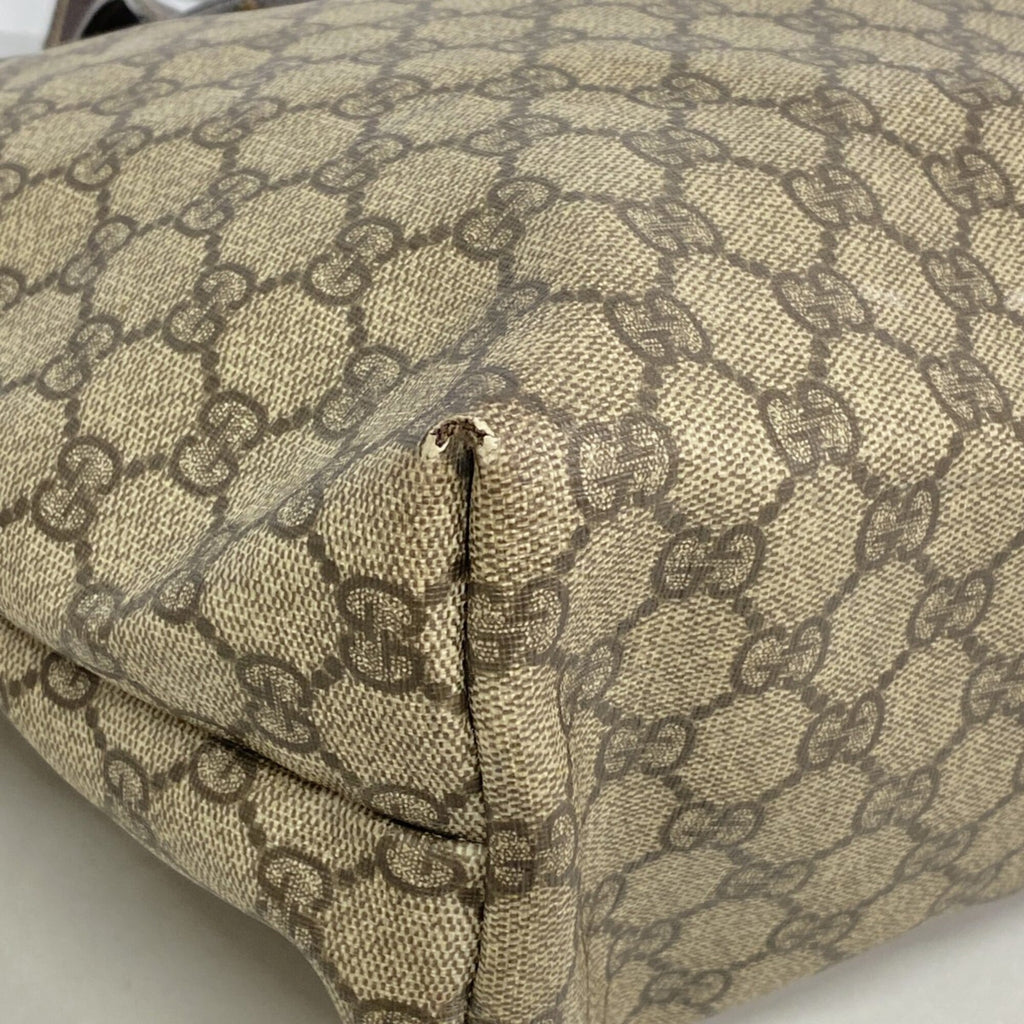 Gucci Beige Brown Pvc Tote Bag (Pre-Owned)