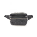 Louis Vuitton Black Coated Canvas Leather Fanny Pack Sling Bag