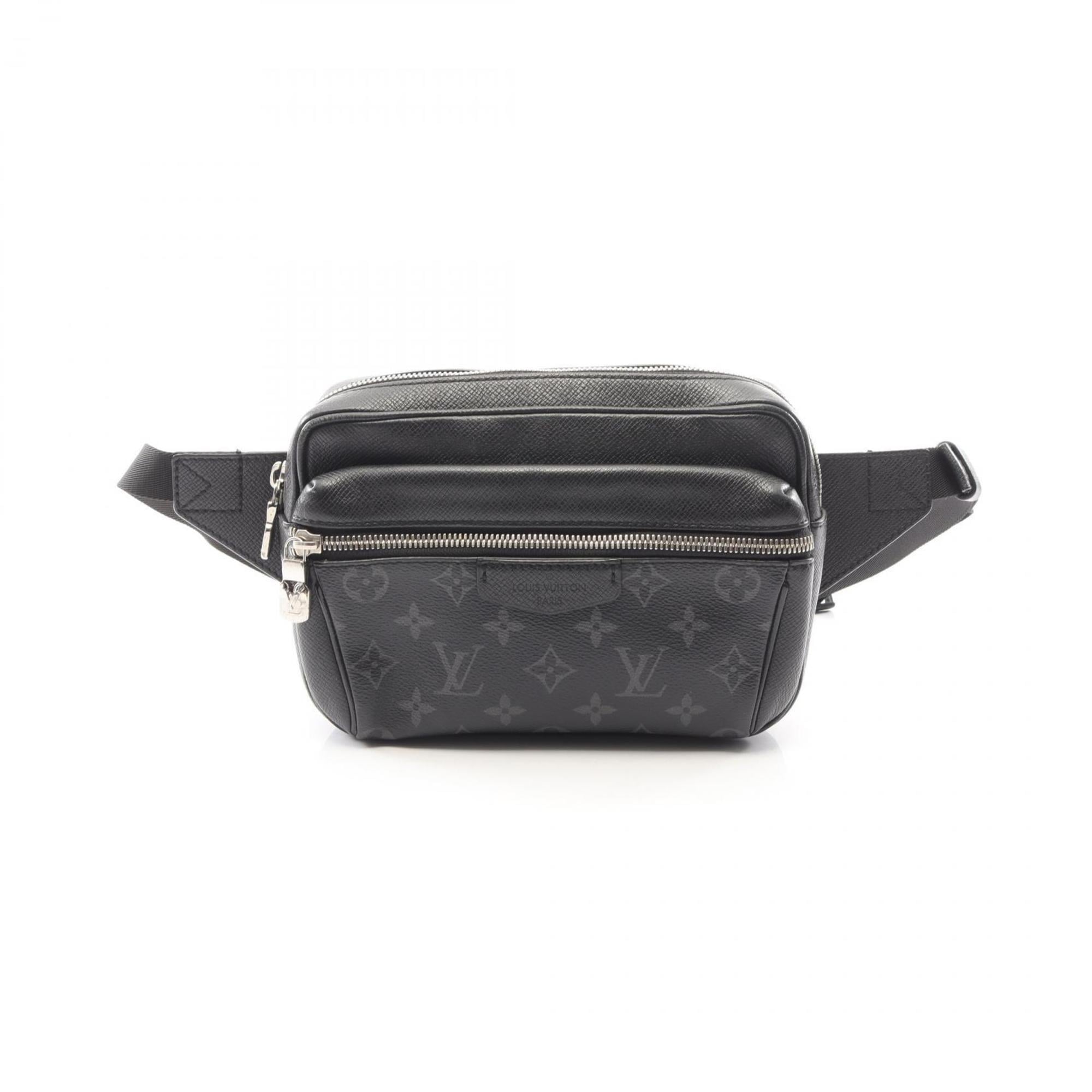 Louis Vuitton Black Coated Canvas Leather Fanny Pack Sling Bag