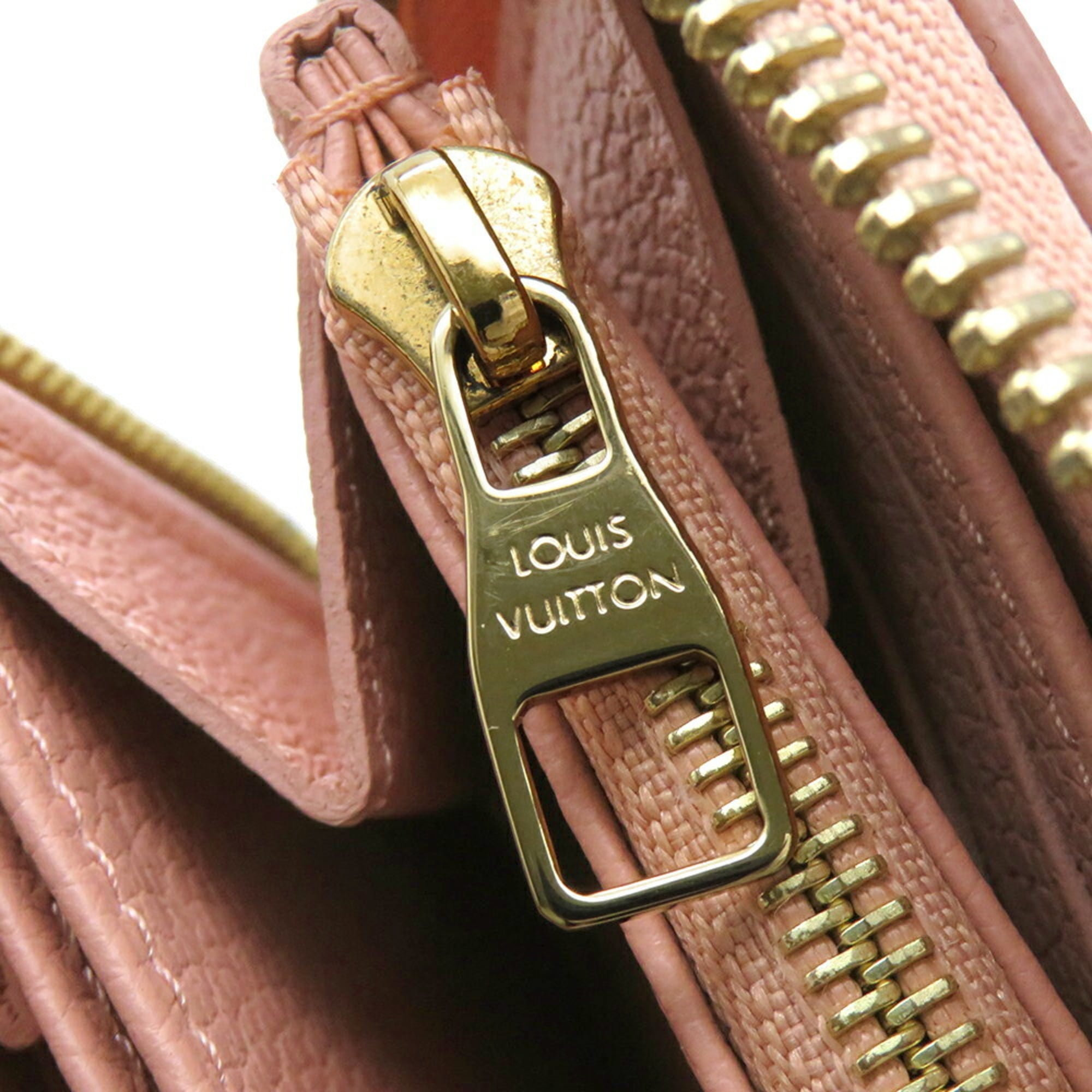 Louis Vuitton Monogram Empreinte Bicolor Cream Rose Monogram Empreinte Long Wallet