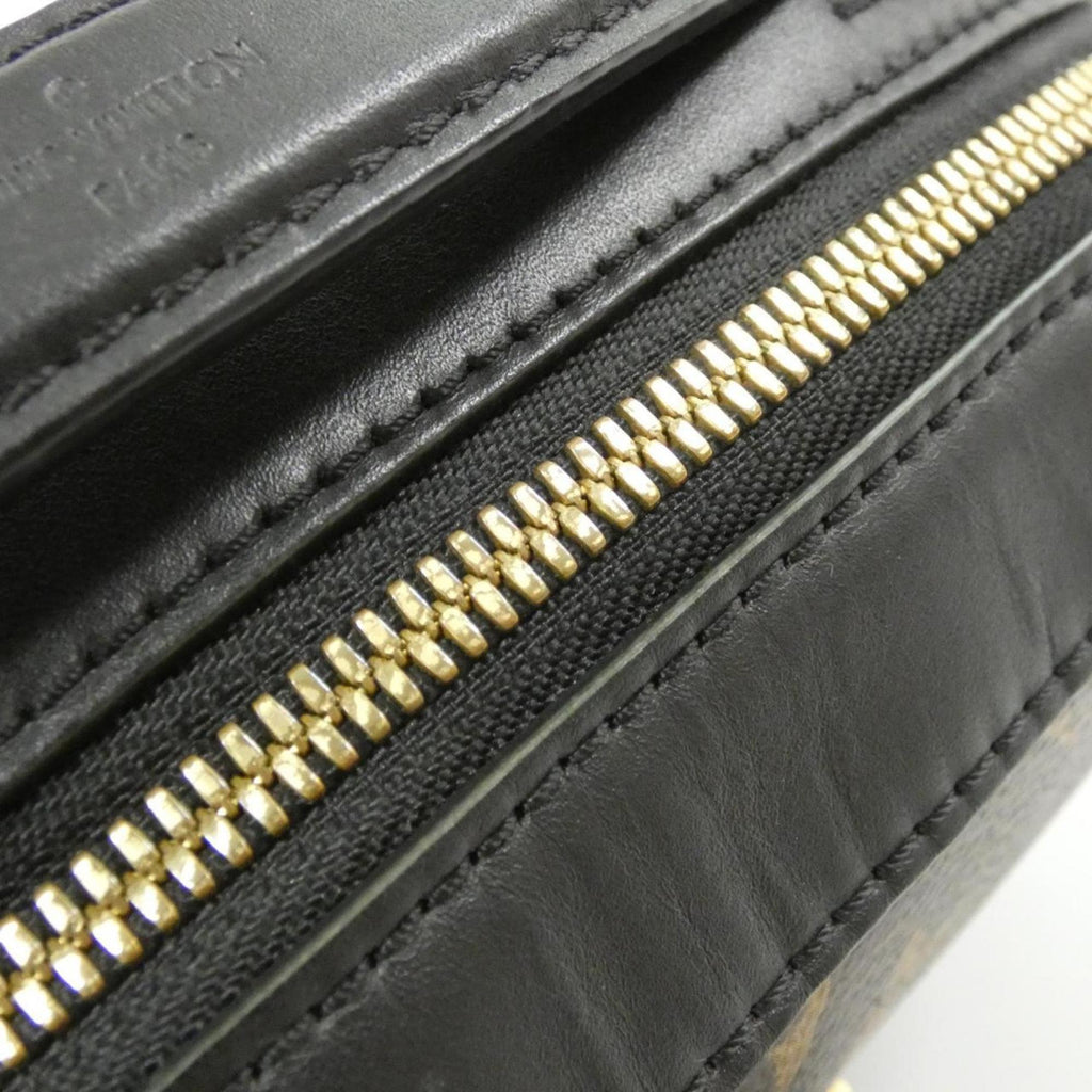 Louis Vuitton Black Marron Coated Canvas Leather Shoulder Bag