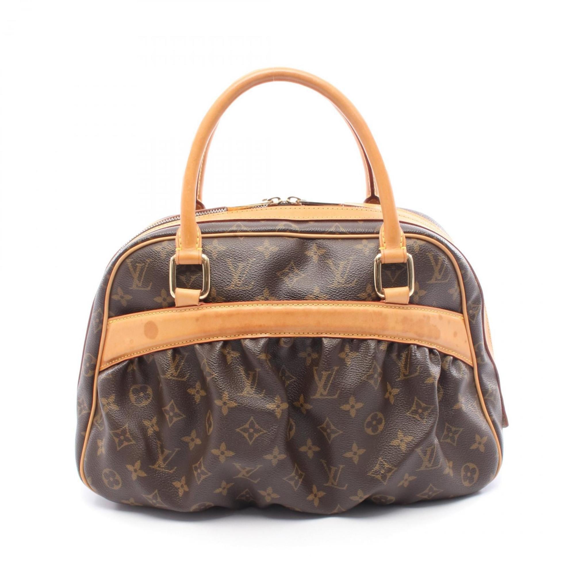 Louis Vuitton Brown Coated Canvas Leather Handbag