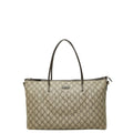 Gucci Beige Brown Pvc Leather Handbag Tote Bag (Pre-Owned)