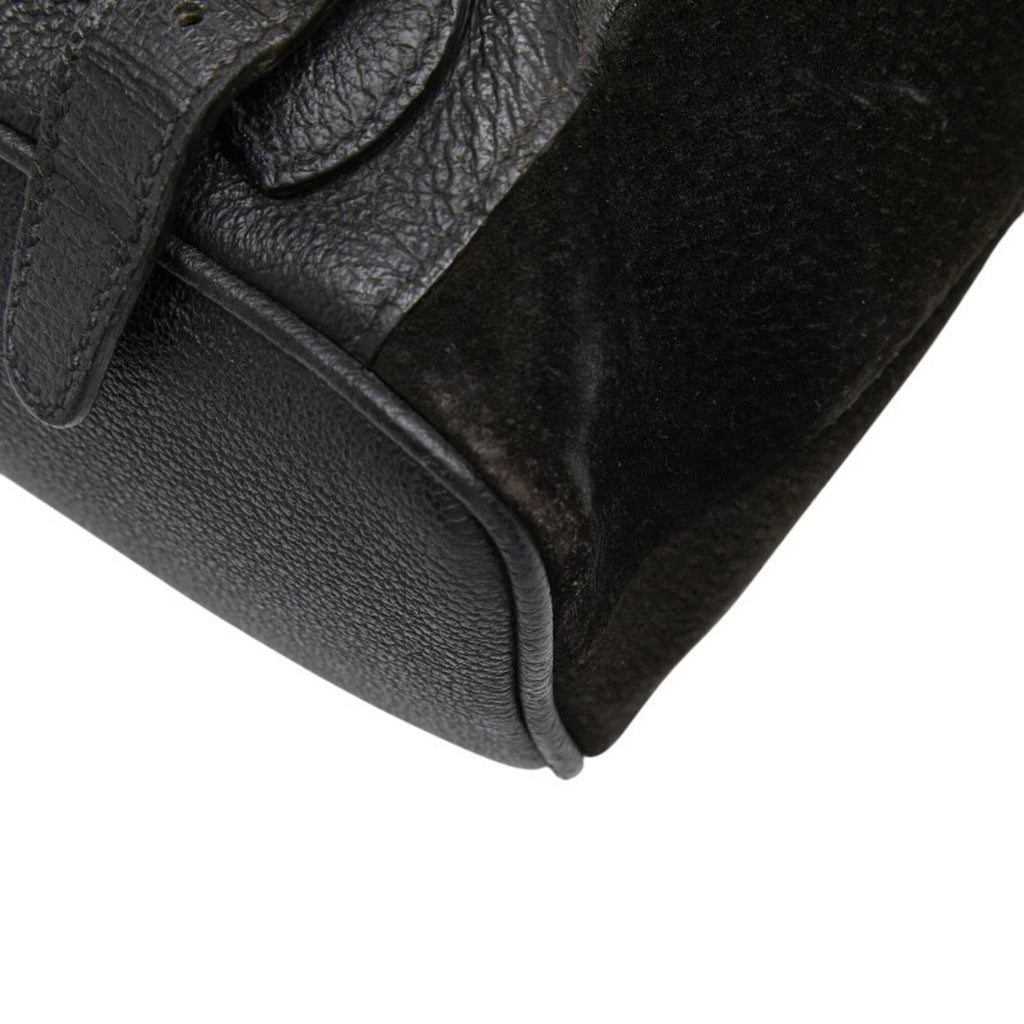 Gucci Black Suede Leather Backpack (Pre-Owned)