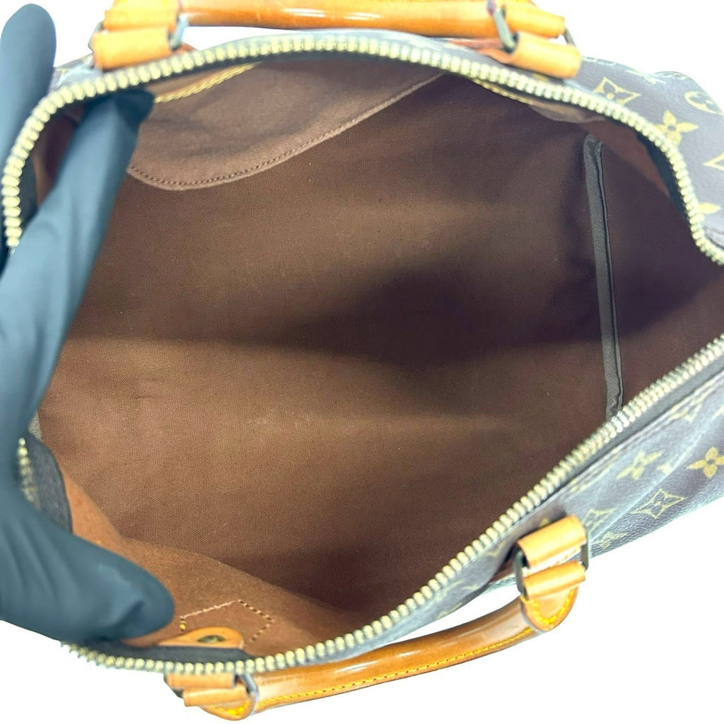Louis Vuitton Brown Leather Pvc Boston Bag Handbag