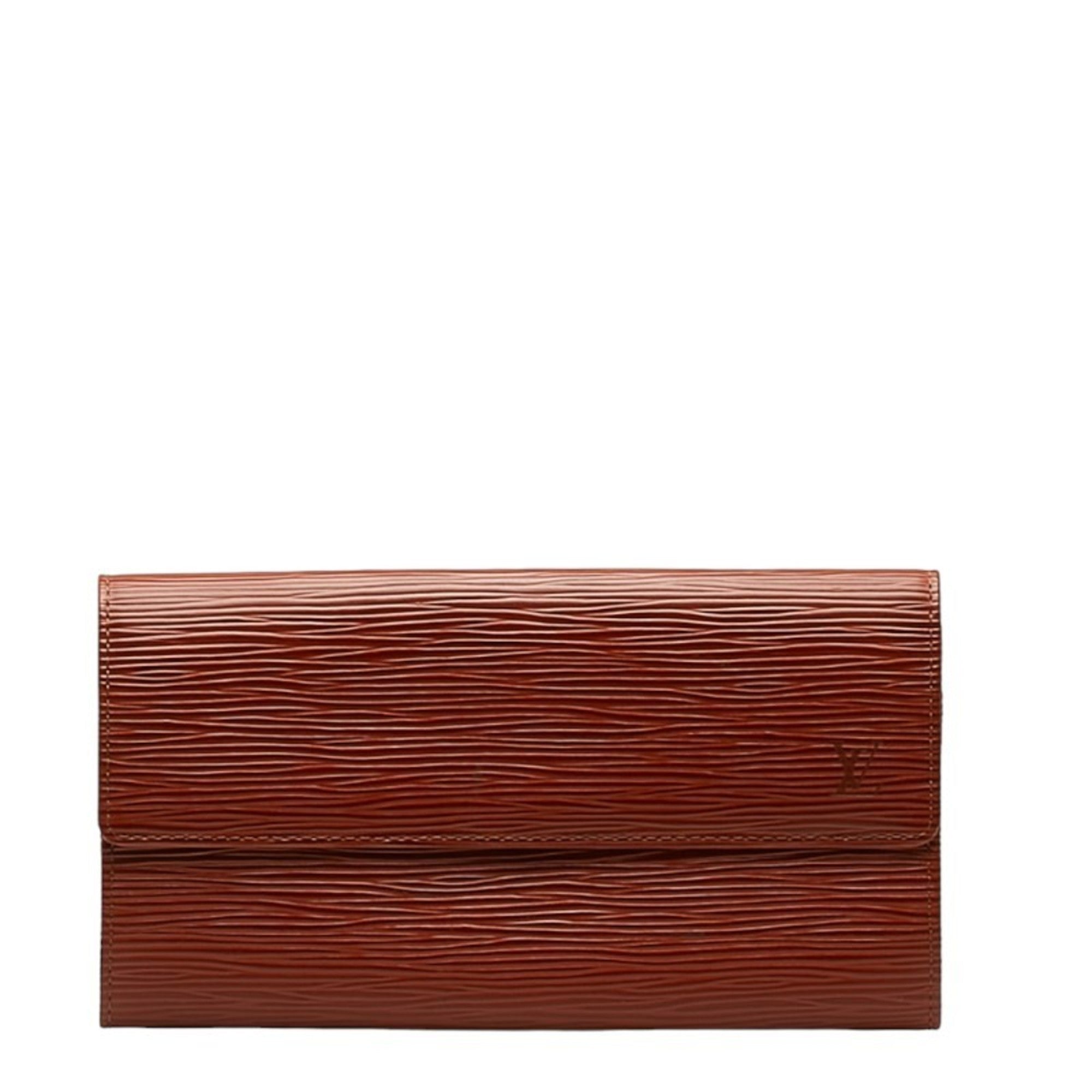 Louis Vuitton Epi Kenyan Brown Epi Leather Long Wallet