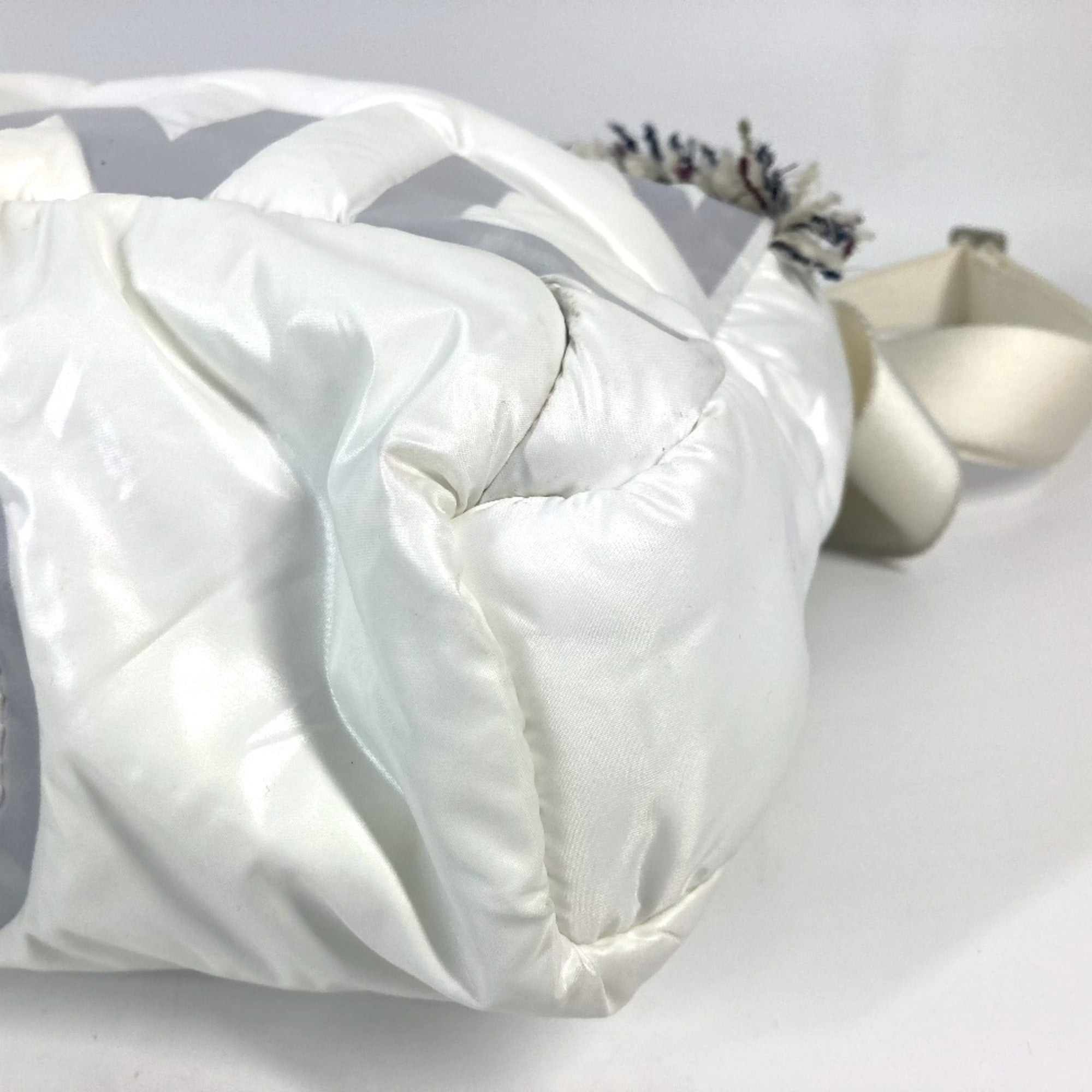 Chanel White Nylon Shoulder Bag