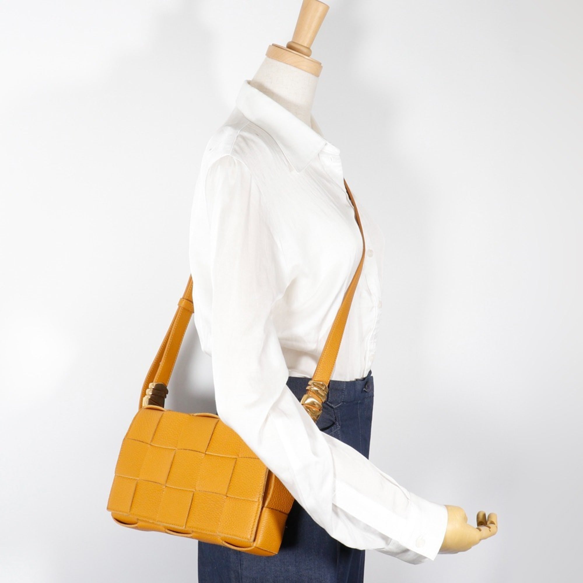 Bottega Veneta Brown Camel Leather Shoulder Bag