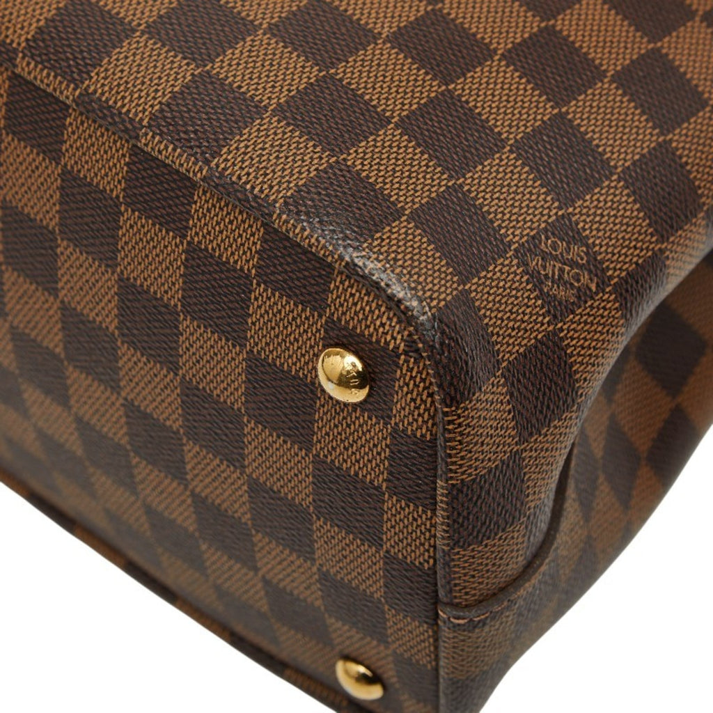 Louis Vuitton Brown Ebene Pvc Leather Shoulder Bag Tote Bag