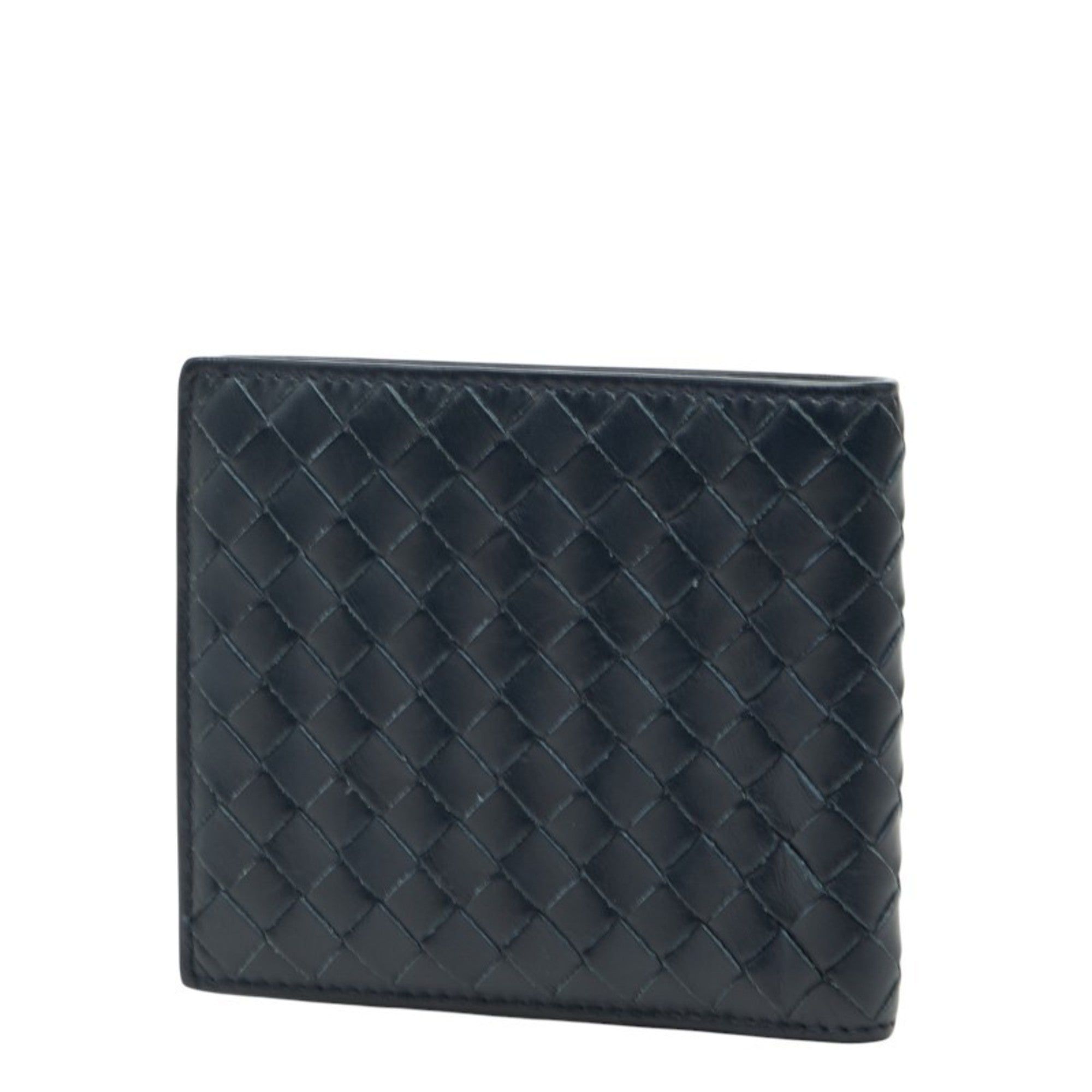 Bottega Veneta Navy Leather Bill Wallet (Bi-Fold)