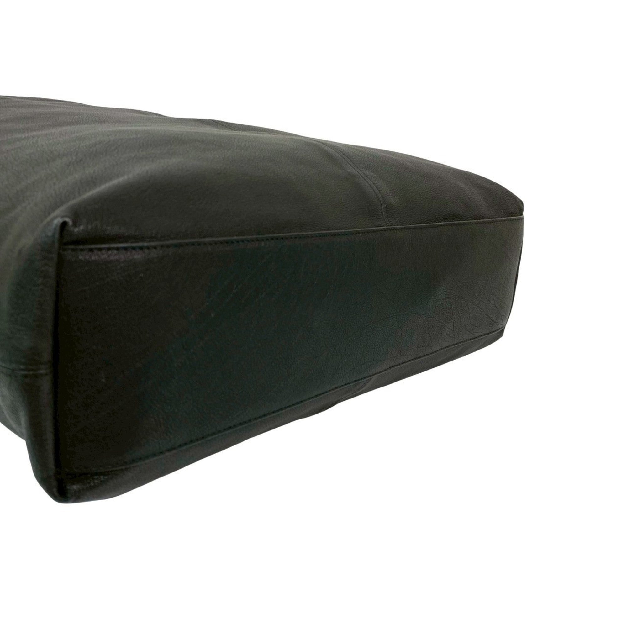 Bottega Veneta Black Leather Handbag Tote Bag