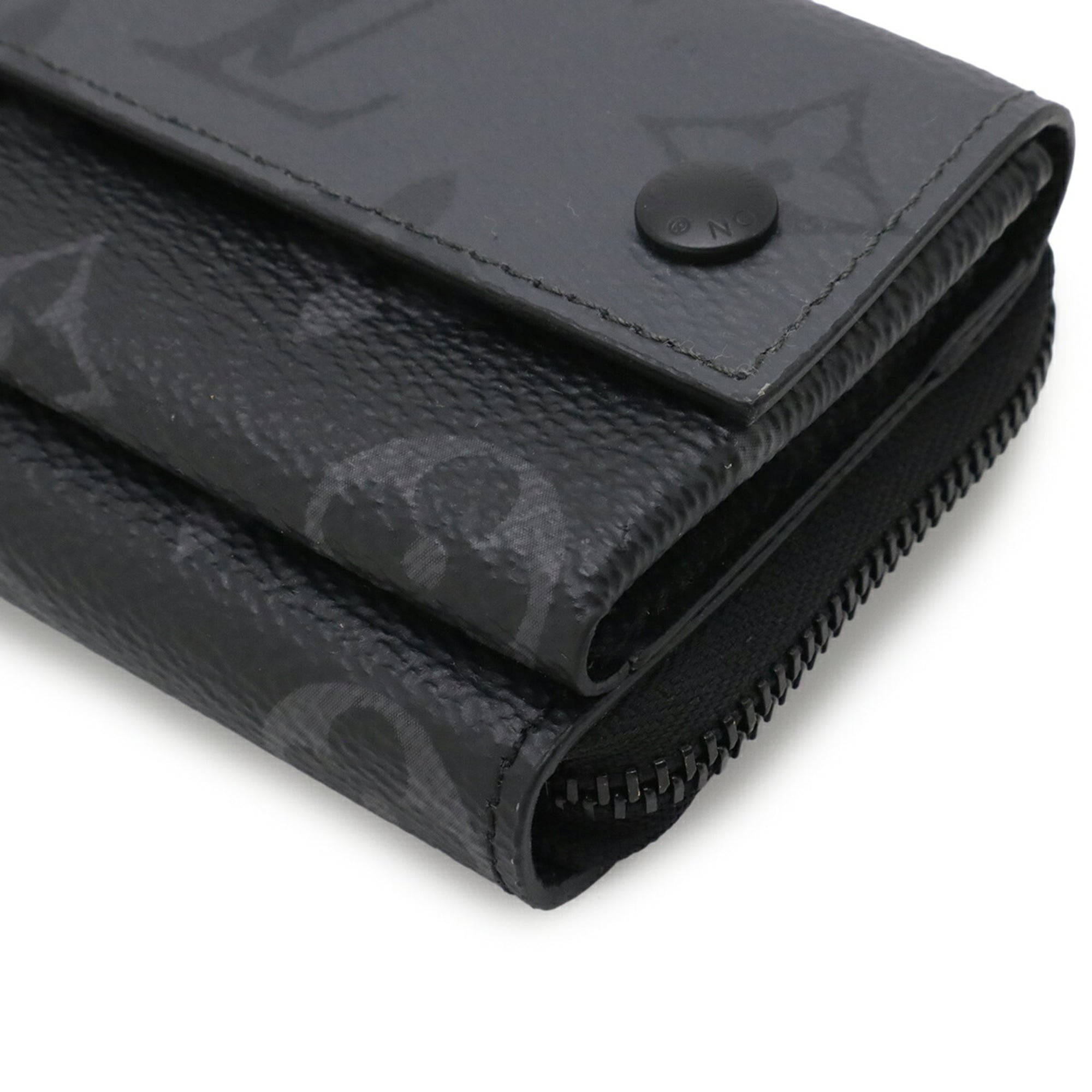 Louis Vuitton Black Gray Monogram Eclipse Monogram Monogram Eclipse Coin Purse/Coin Case
