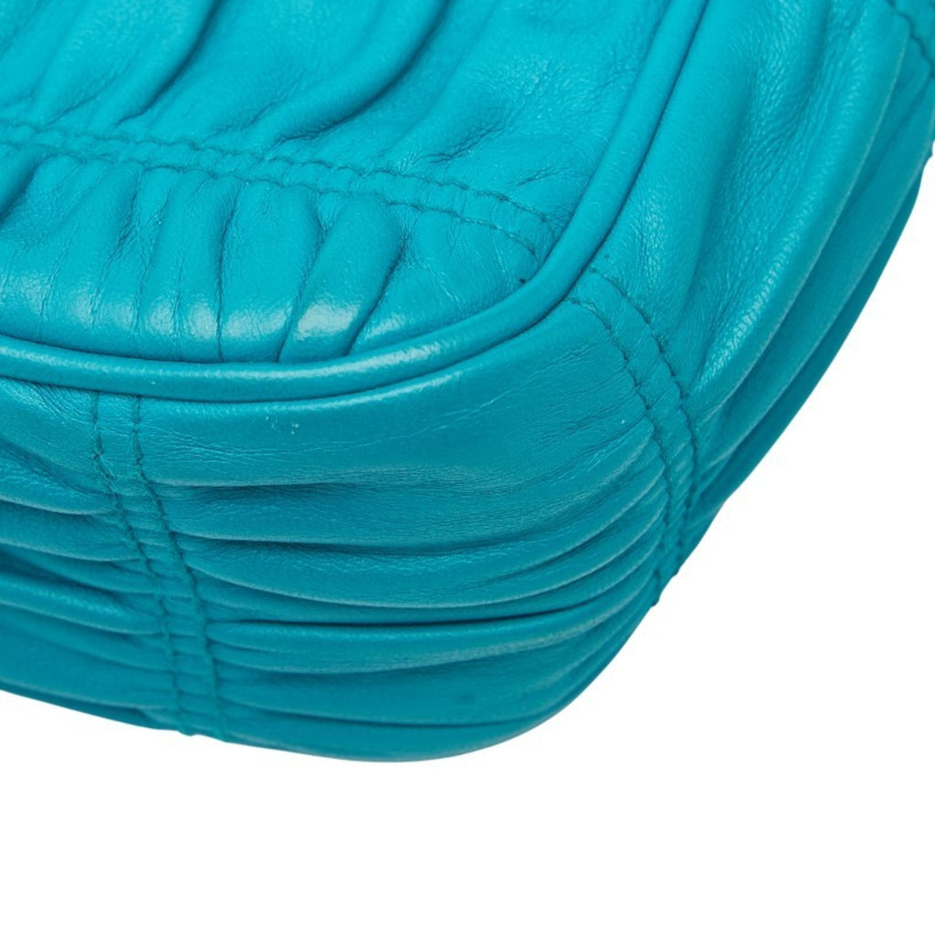 Prada Blue Leather Shoulder Bag