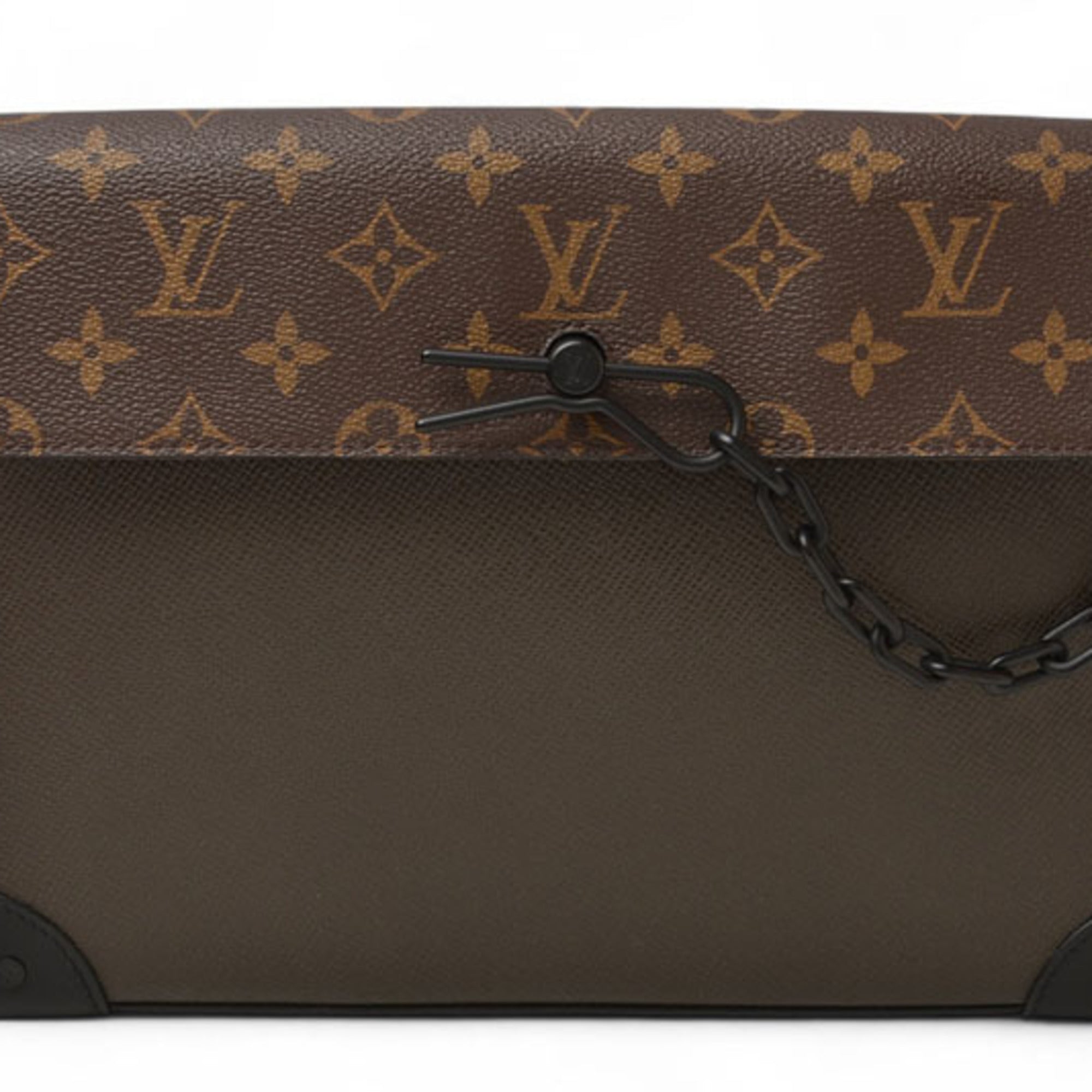 Louis Vuitton Brown Khaki Pvc Clutch Bag Pochette