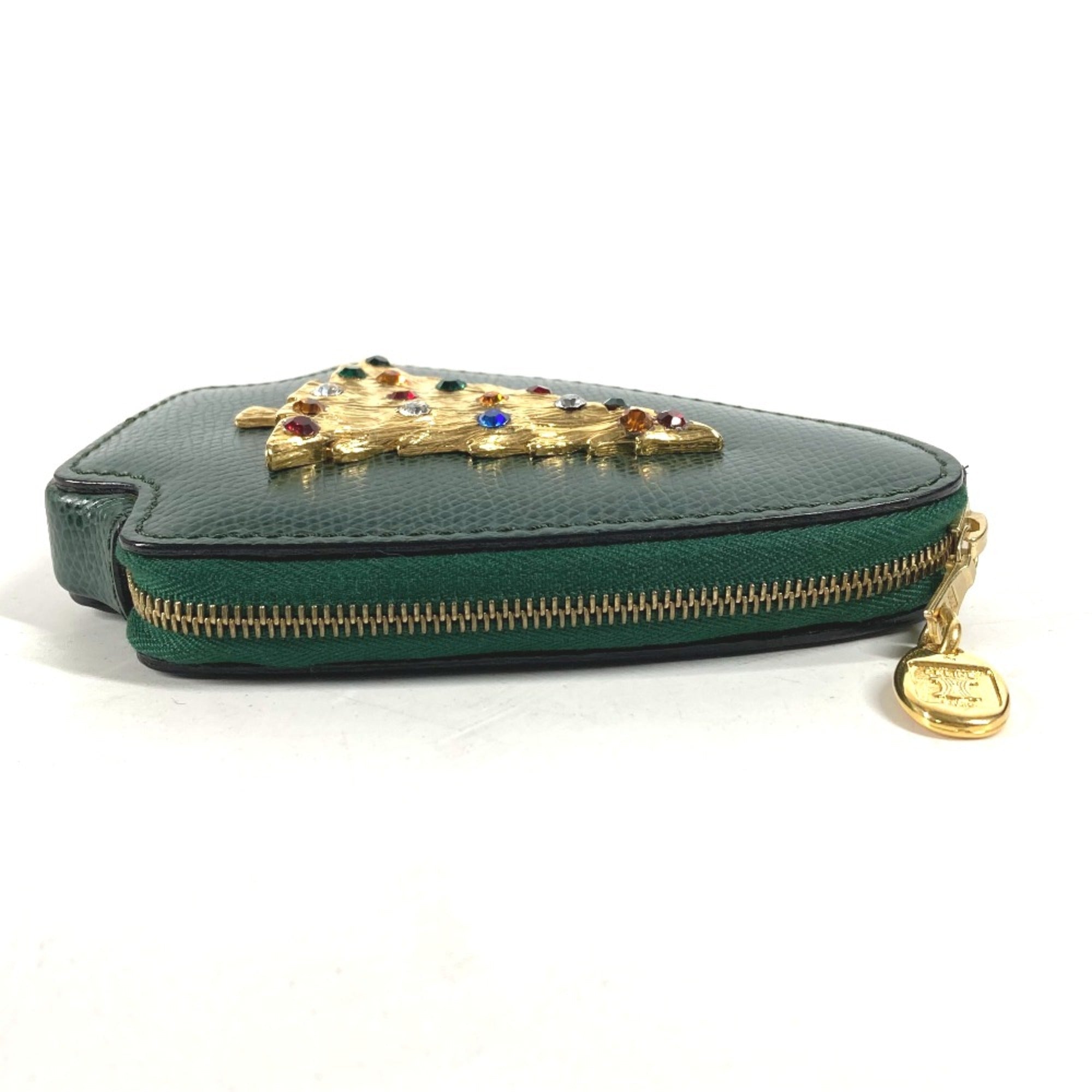 Celine Green Leather Pouch