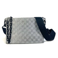 Louis Vuitton Black Silver Leather Shoulder Bag