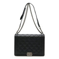 Chanel Matelasse Black Leather Shoulder Bag