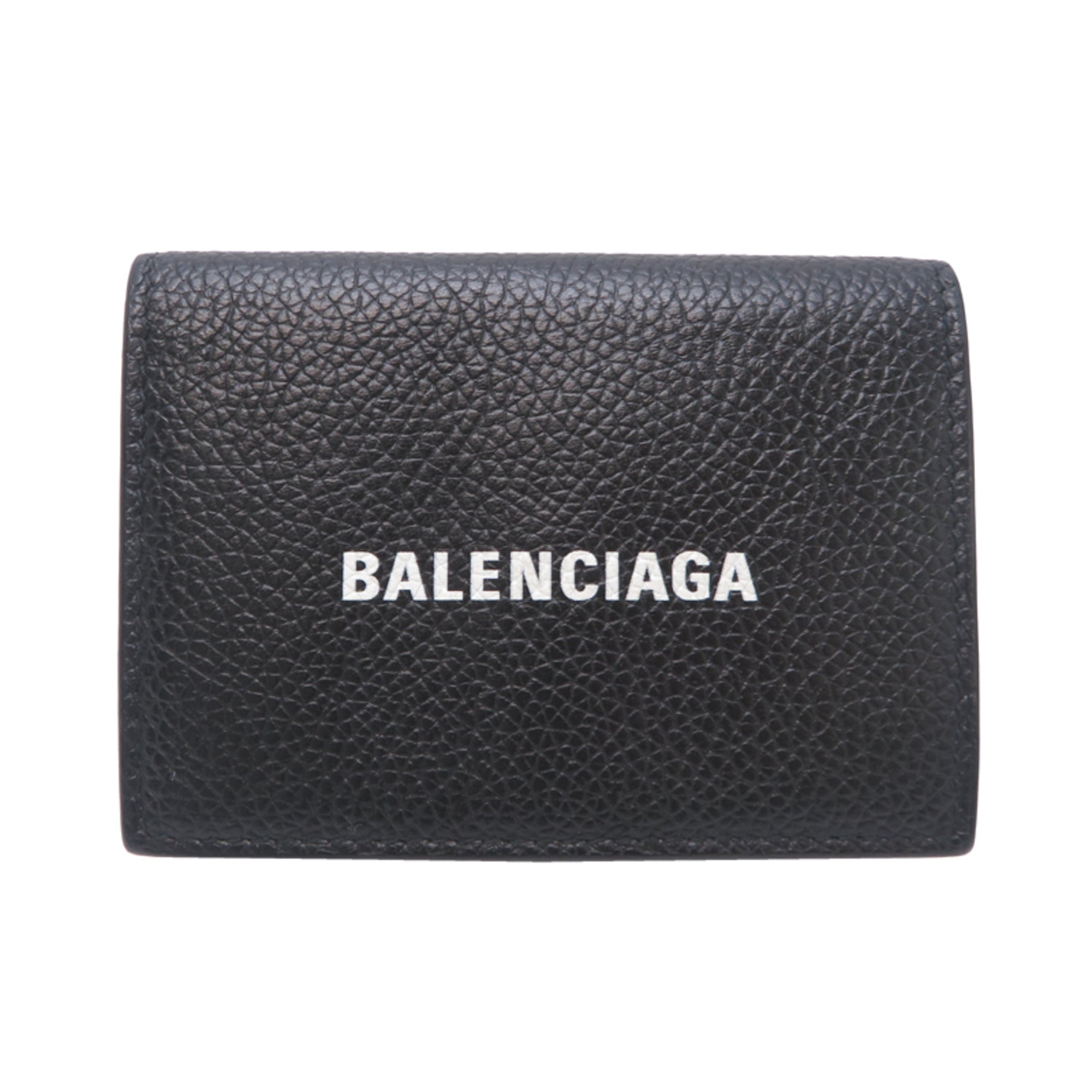 Balenciaga Black Leather Wallet (Tri-Fold)