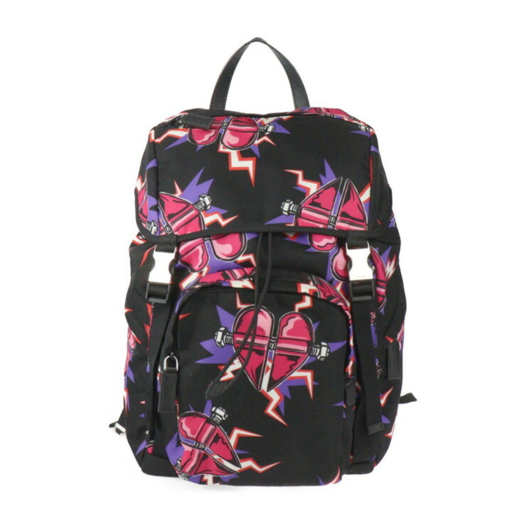 Prada Black Pink Nylon Backpack