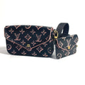 Louis Vuitton Black Pink Coated Canvas Pochette Shoulder Bag