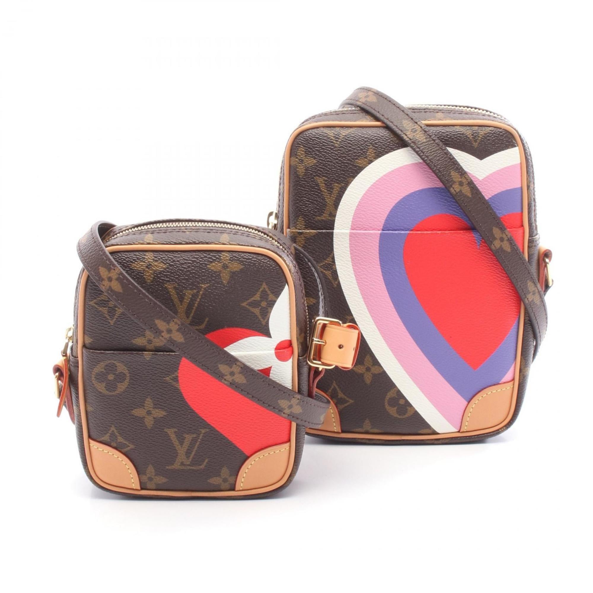 Louis Vuitton Brown Multi-Color Coated Canvas Leather Shoulder Bag