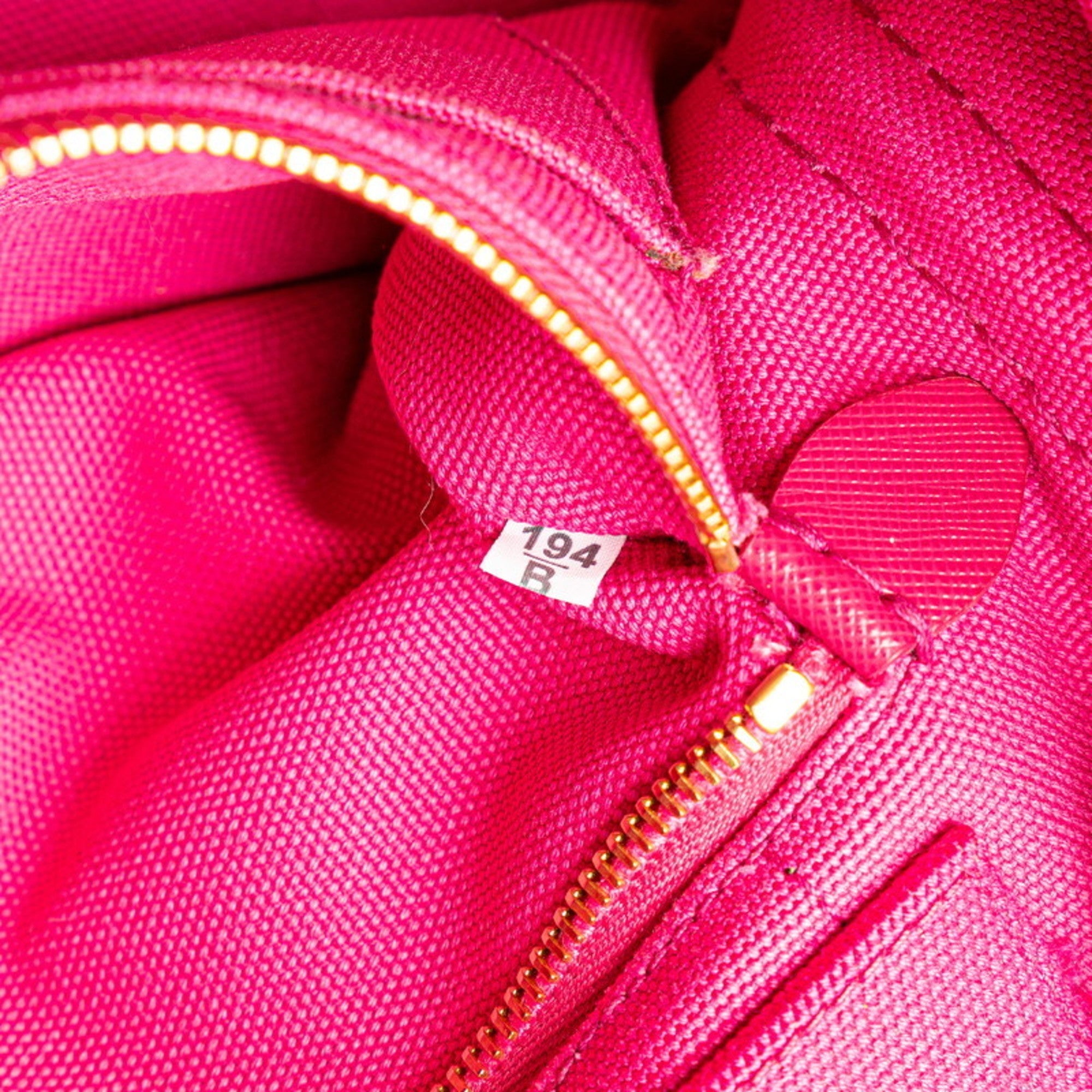 Prada Canapa Pink Canvas Handbag Shoulder Bag