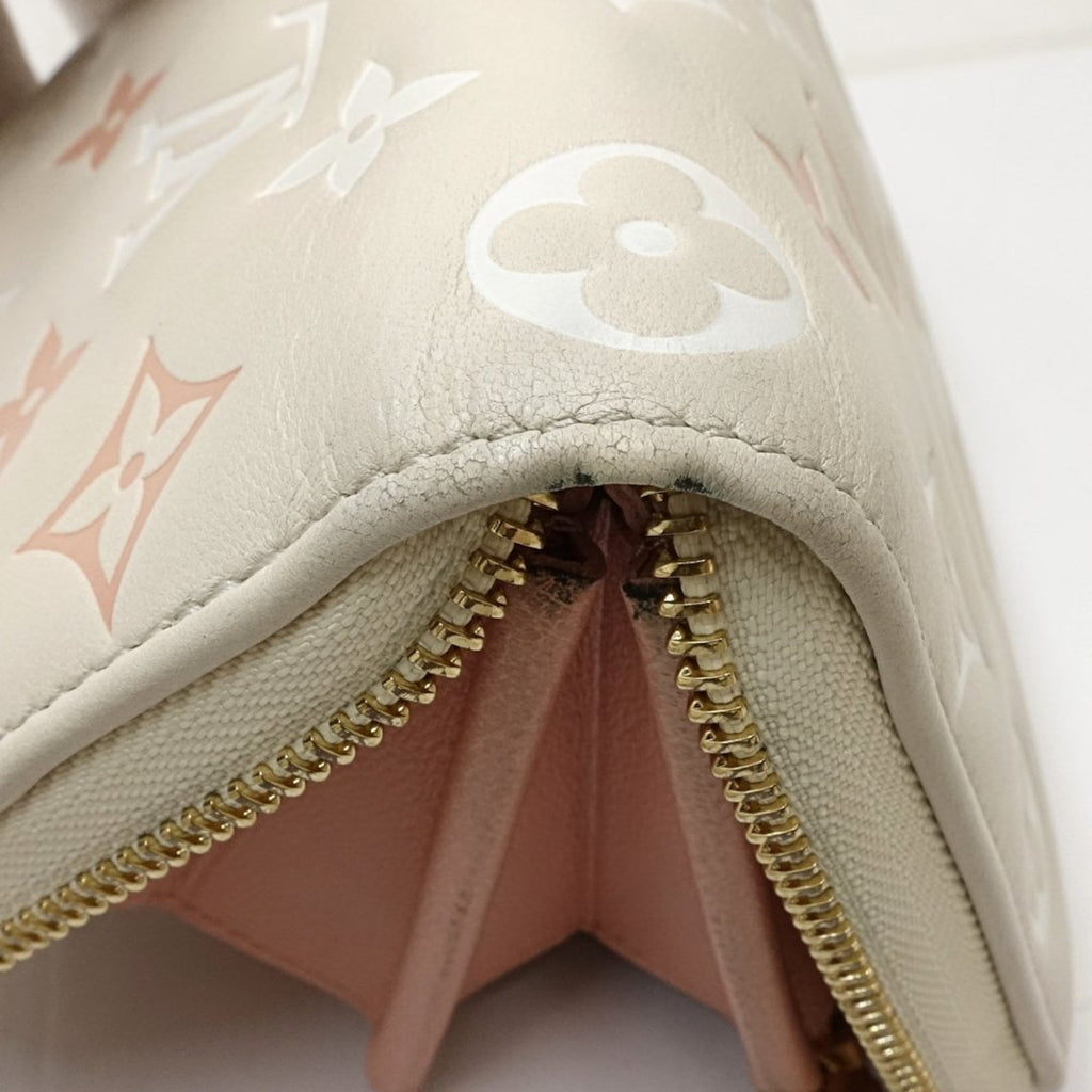 Louis Vuitton Cream Leather Long Wallet
