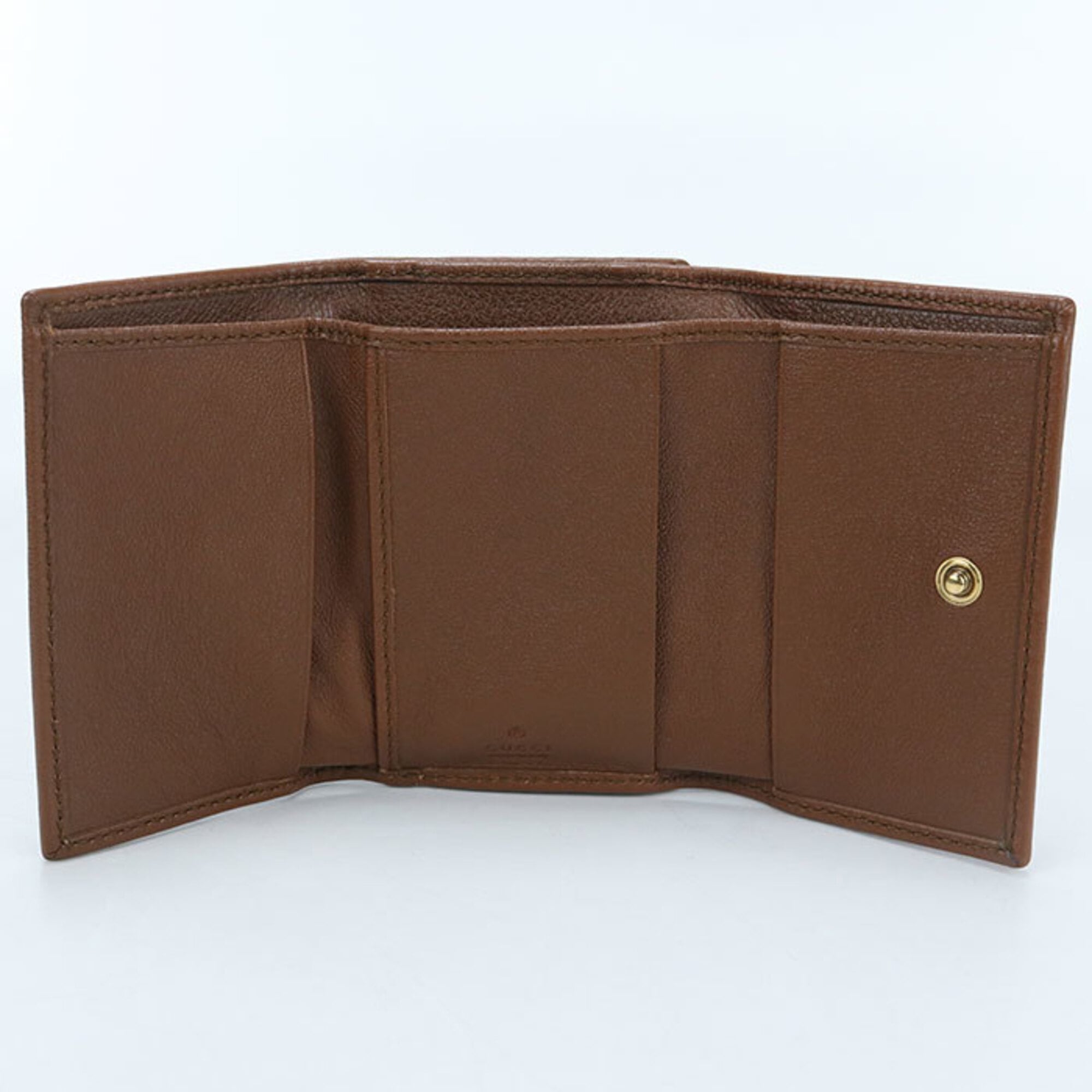 Gucci Brown Leather Wallet (Tri-Fold) (Pre-Owned)