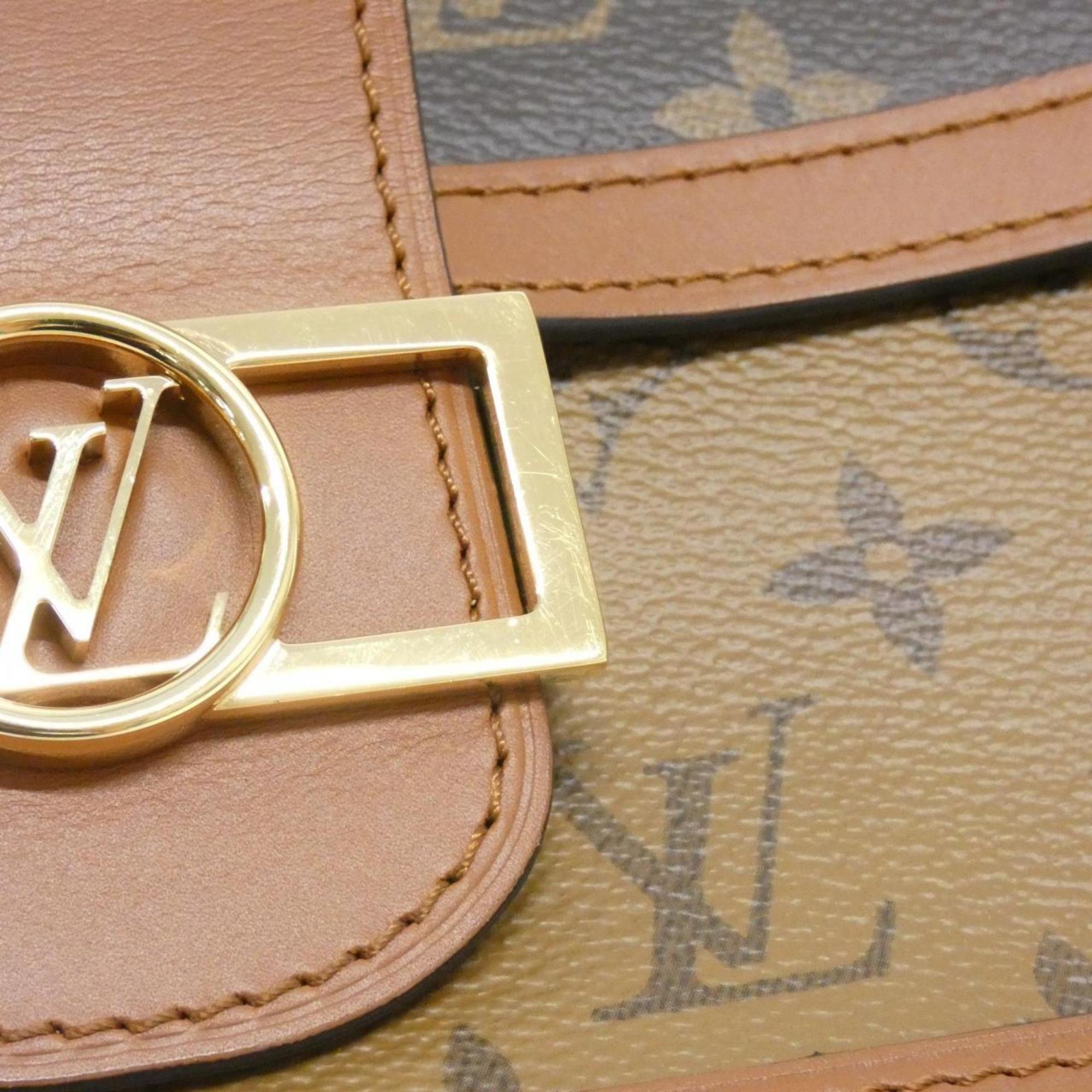 Louis Vuitton Brown Coated Canvas Shoulder Bag
