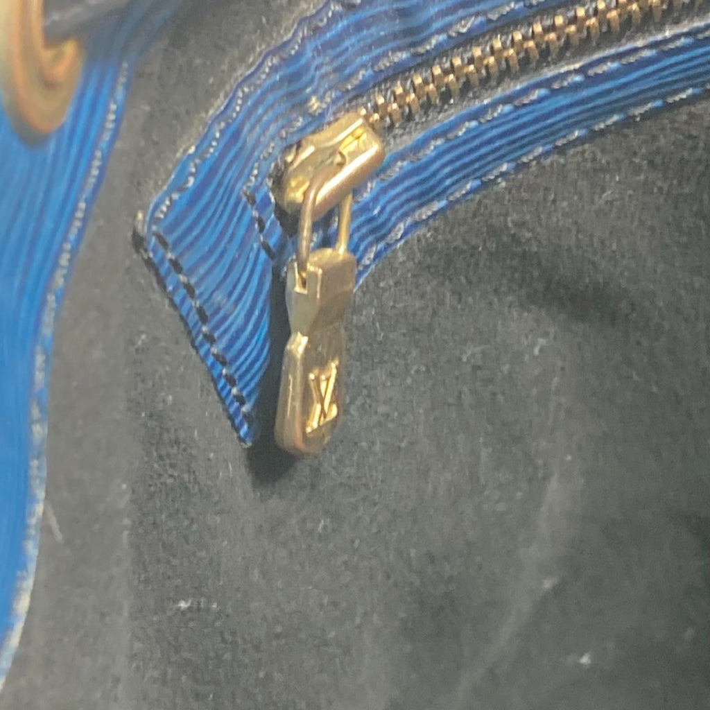 Louis Vuitton Black Blue Toledo Blue Epi Leather Shoulder Bag