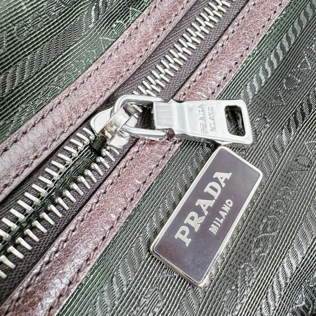 Prada Brown Nylon Handbag