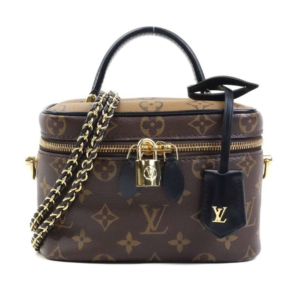 Louis Vuitton Brown Monogram Reverse Shoulder Bag Vanity Bag