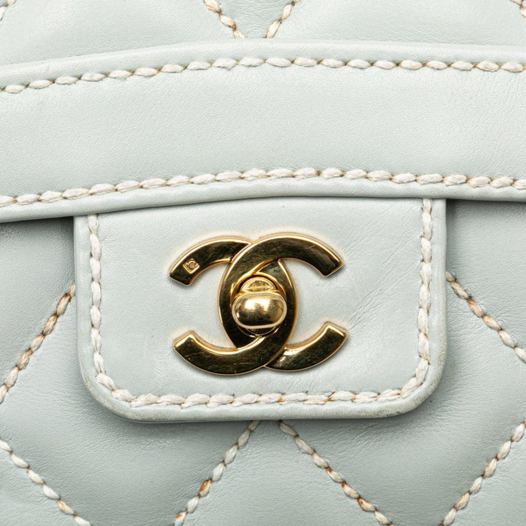 Chanel Blue Leather Handbag
