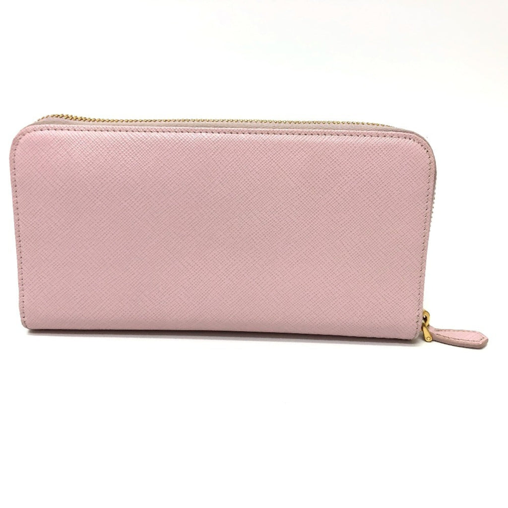 Prada Pink Saffiano Metal Long Wallet (Bi-Fold)