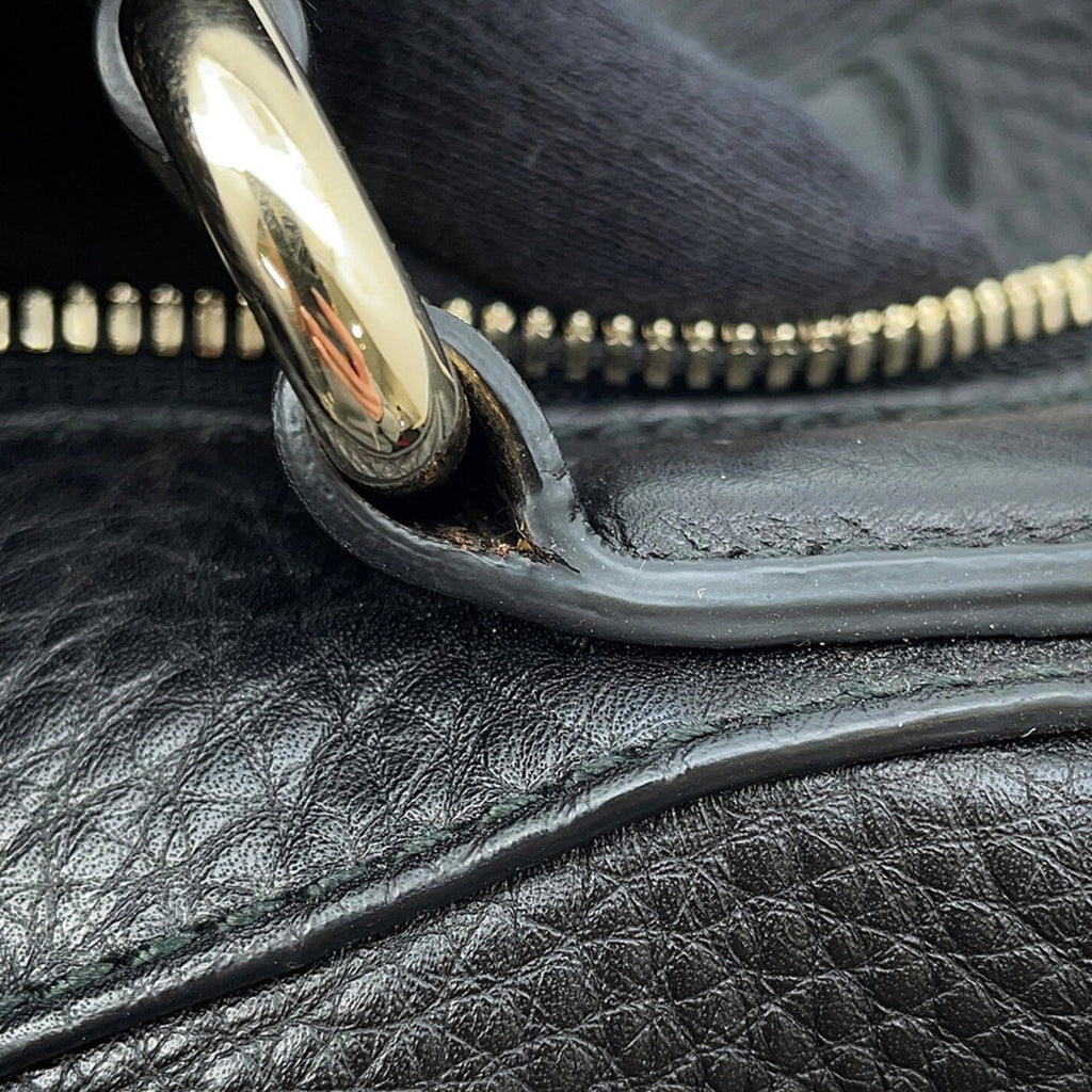 Gucci Black Leather Boston Bag (Pre-Owned)