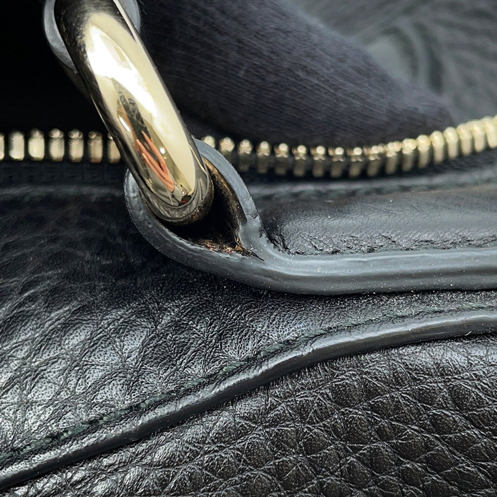 Gucci Black Leather Boston Bag (Pre-Owned)