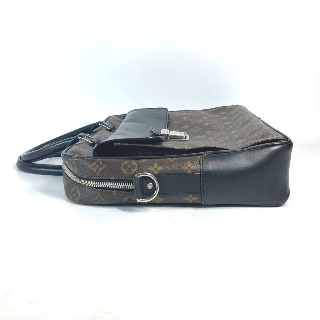 Louis Vuitton Black Brown Galle Monogram Leather Handbag