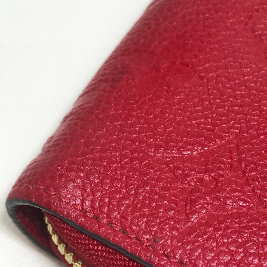 Louis Vuitton Monogram Empreinte Cherry Red Color Monogram Empreinte Long Wallet