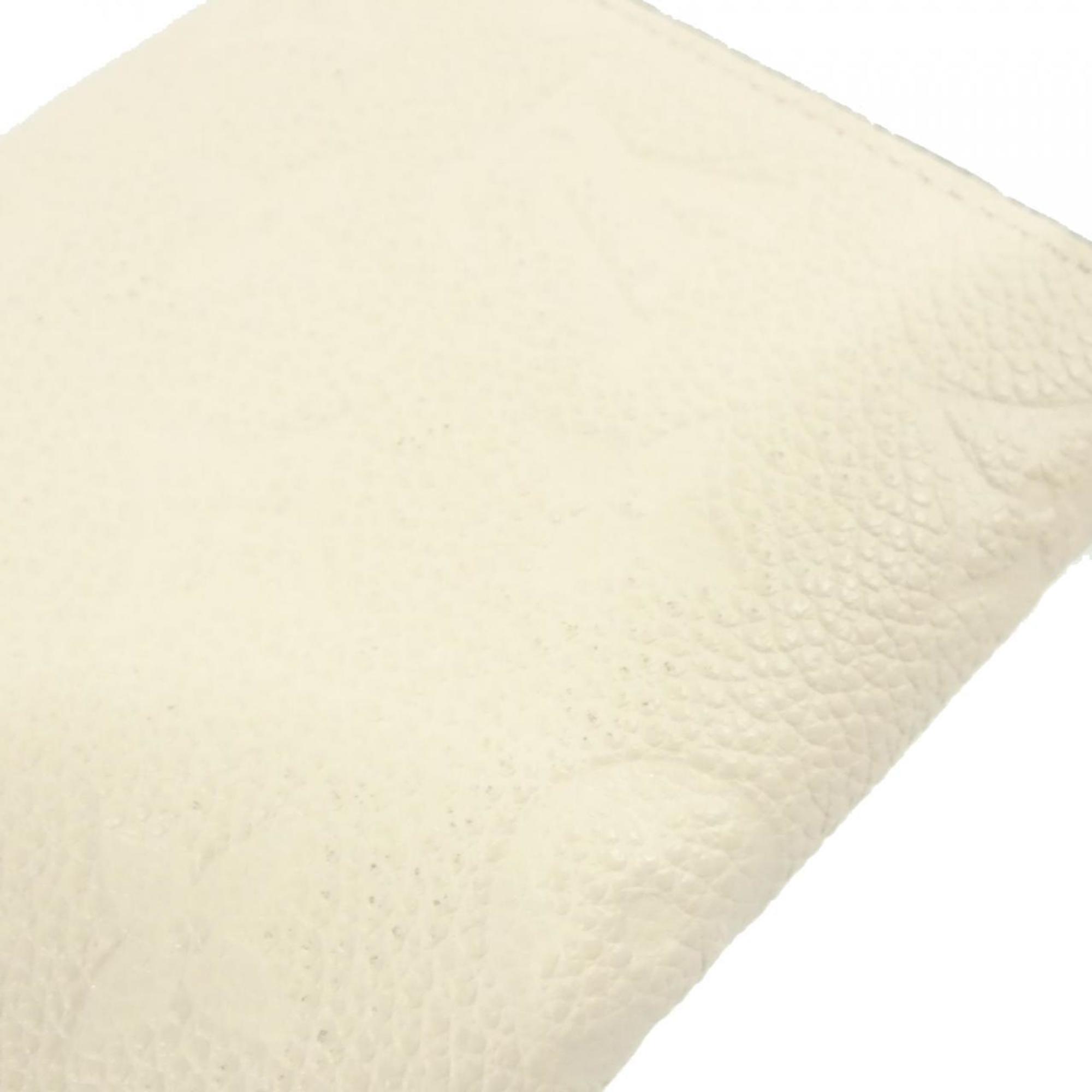 Louis Vuitton Cream Leather Wallet (Tri-Fold)