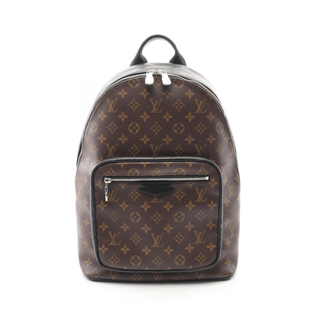 Louis Vuitton Black Brown Monogram Macassar Coated Canvas Leather Backpack