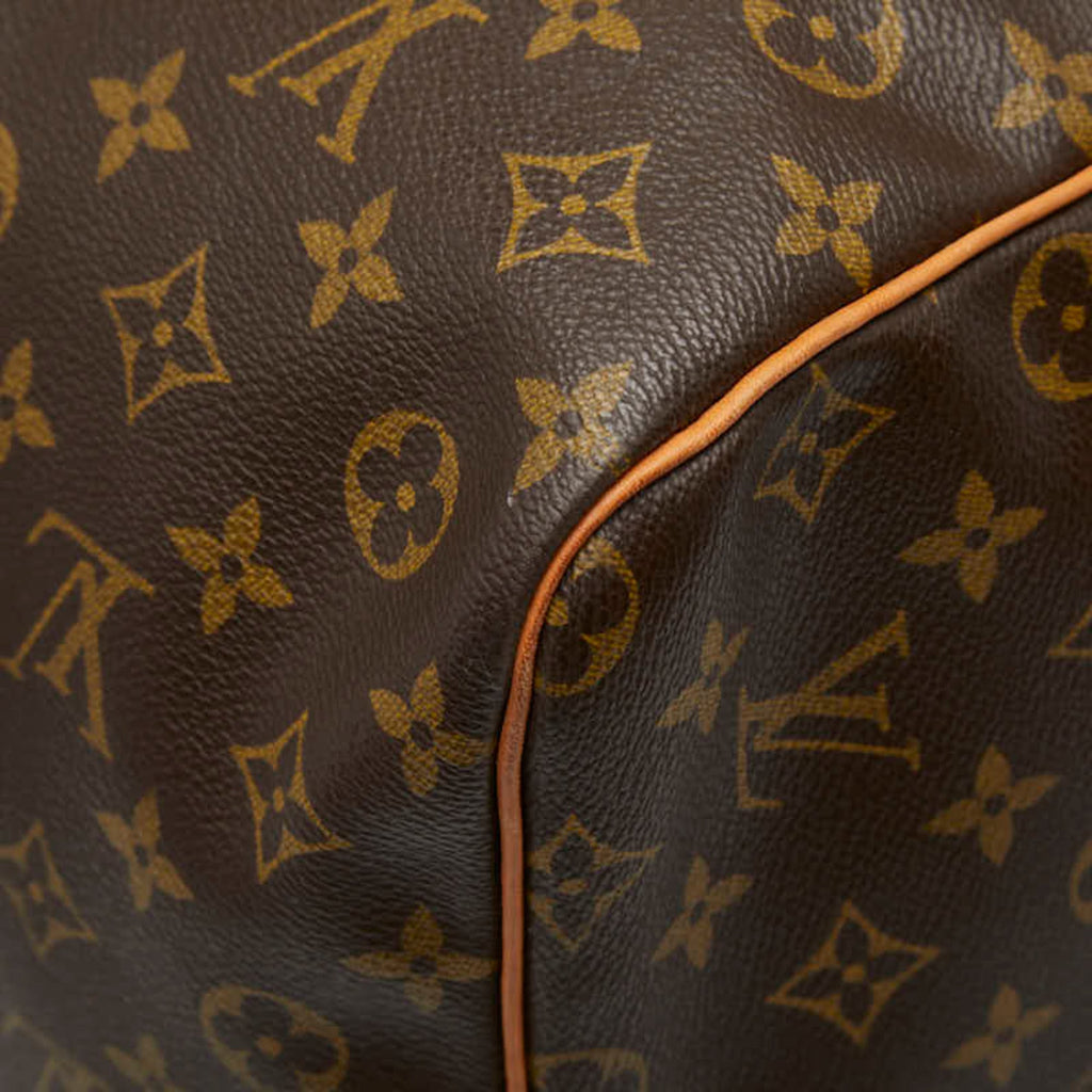 Louis Vuitton Brown Pvc Leather Boston Bag